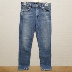 Citizens Of Humanity jeans 27 Rocket Crop High Rise Skinny distressed whiskered